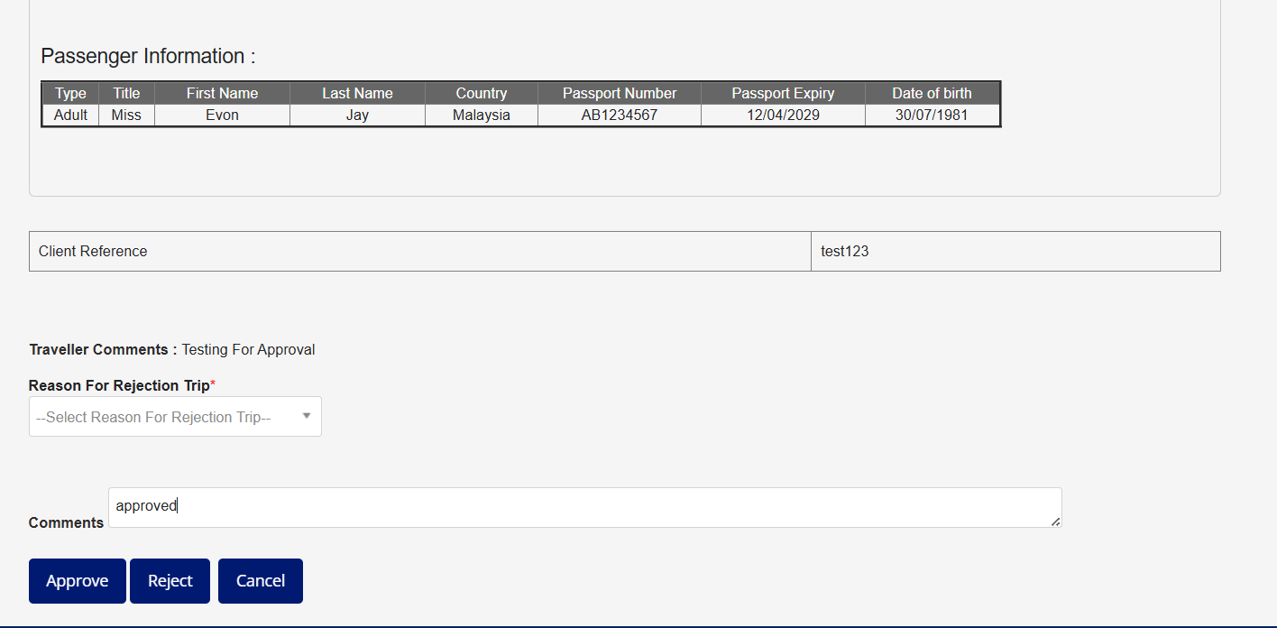Approval Status Details