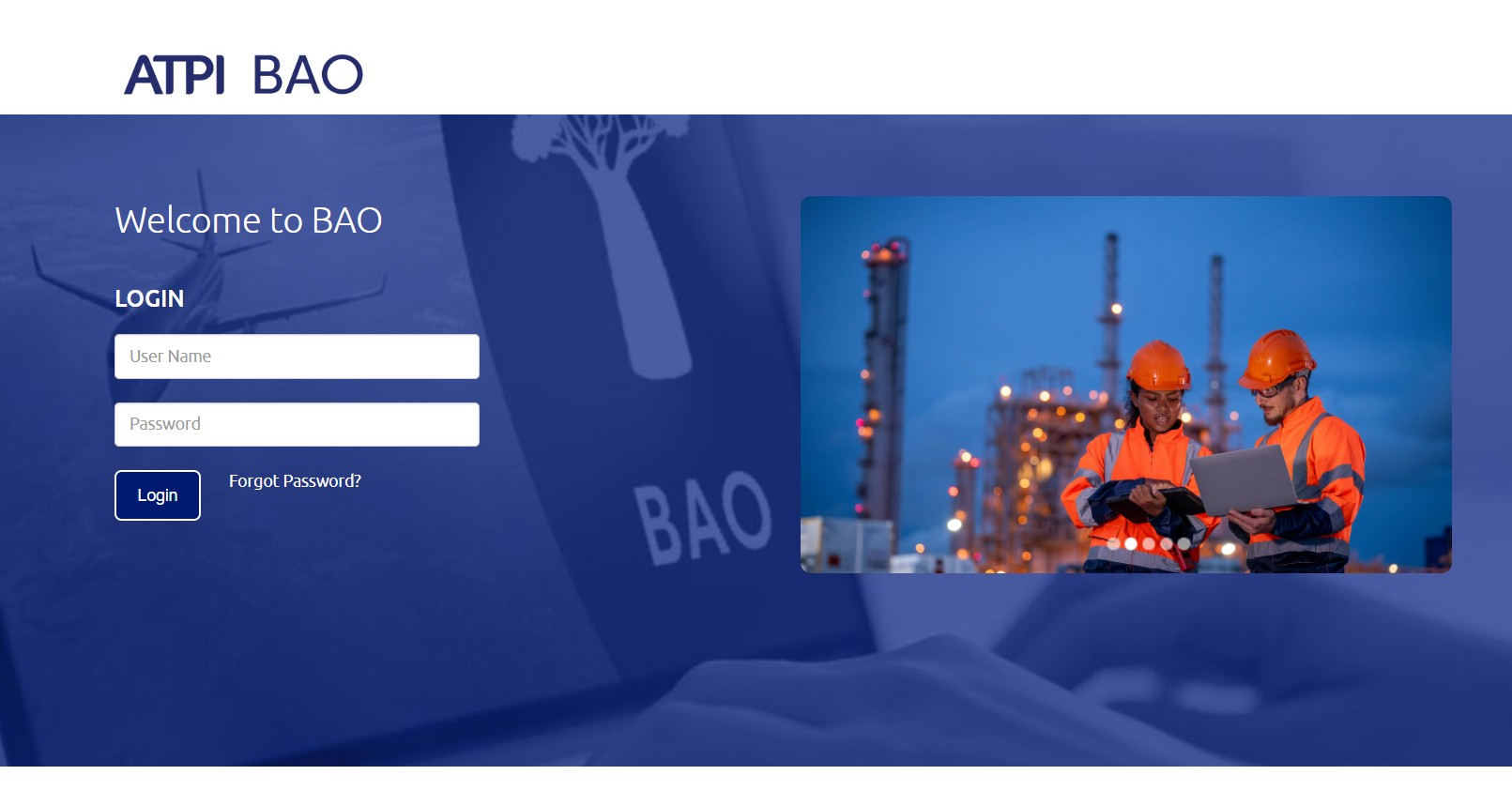 Login Page Screenshot